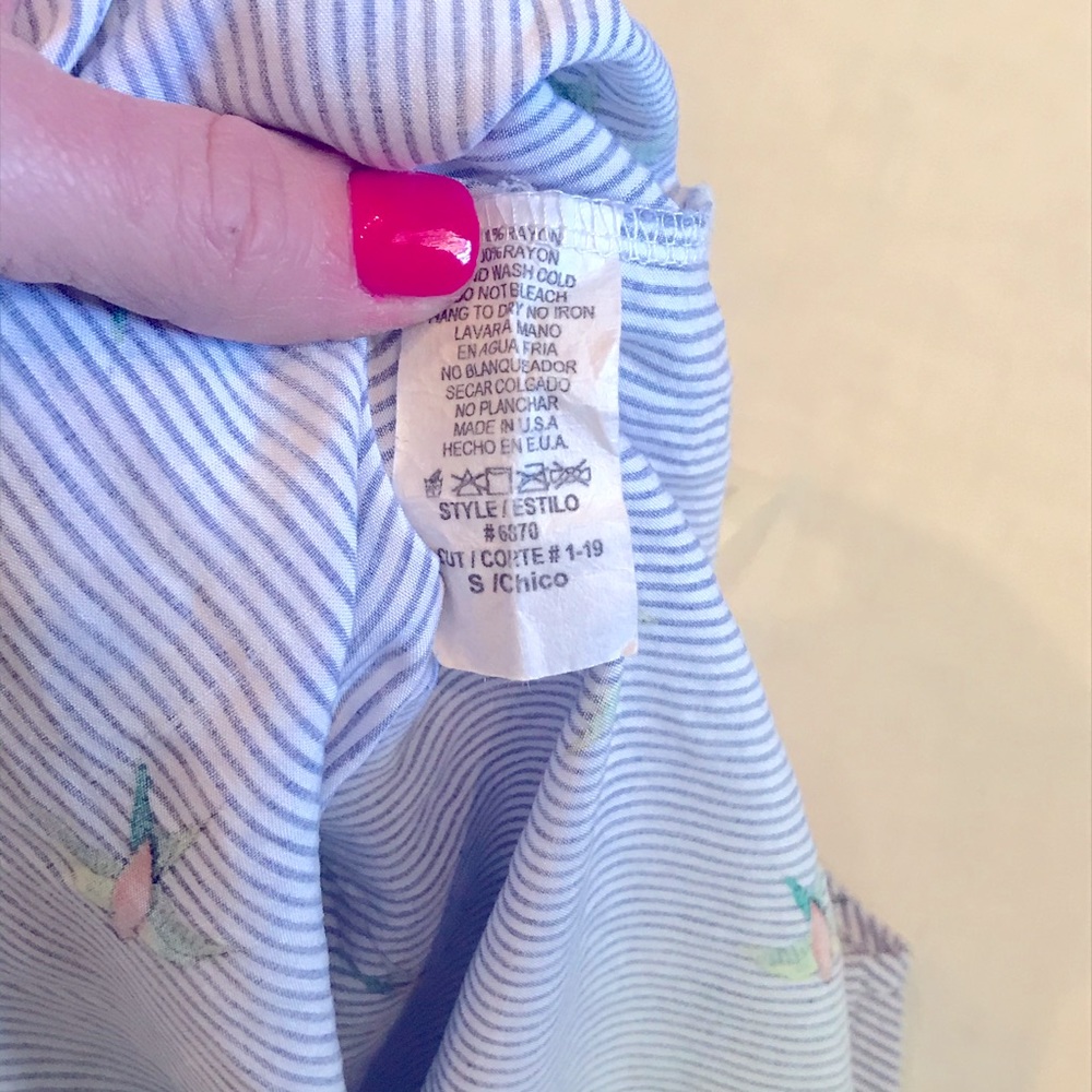 TOGETHER CLOTHING - SPARROWS & STRIPES LACE UP SLEEVELESS BLOUSE - Picture 5 of 7